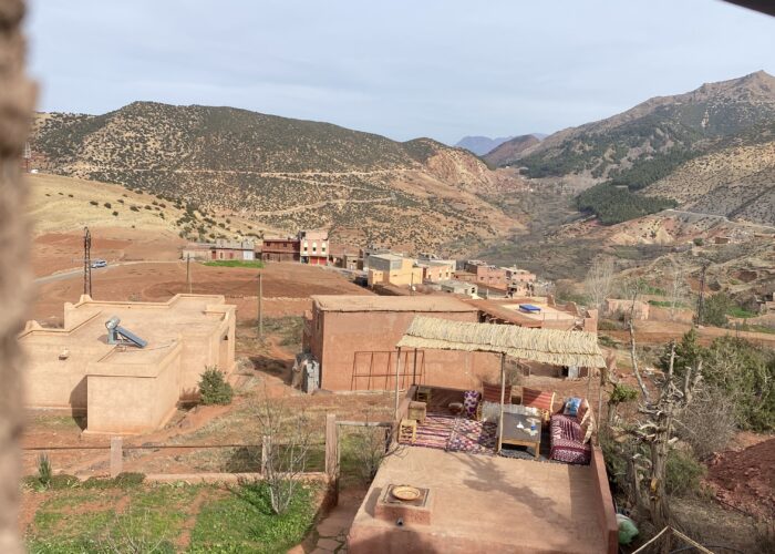 A Berber village in the high atlas mountains